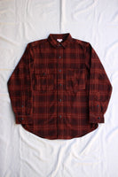 FREEWHEELERS / "Blystone" MECHANIC SHIRT (#2333006,DARK ORANGE RED × CRIMSON × CREAM)