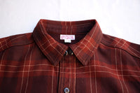 FREEWHEELERS / "Blystone" MECHANIC SHIRT (#2333006,DARK ORANGE RED × CRIMSON × CREAM)