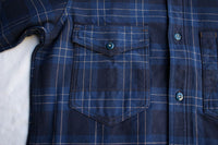 FREEWHEELERS / "Blystone" MECHANIC SHIRT (#2433005,DARK VENETIAN BLUE × DARK NAVY × BEIGE)