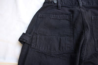 FREEWHEELERS / "CHOPPER BUILDER" WORK TROUSERS (#2432002,YARN-DYED RUDE BLACK)