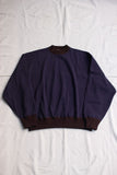 FREEWHEELERS / COTTON RAYON DOUBLE FACE SWEAT SHIRT (#2534014,FADE NAVY × JET BLACK × STRAW)