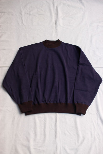 FREEWHEELERS / COTTON RAYON DOUBLE FACE SWEAT SHIRT (#2534014,FADE NAVY × JET BLACK × STRAW)