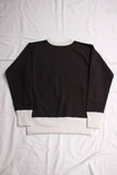 FREEWHEELERS / "CREW NECKED SWEAT SHIRT" SET-IN SLEEVE (#2434003,SOOT BLACK × OATMEAL)