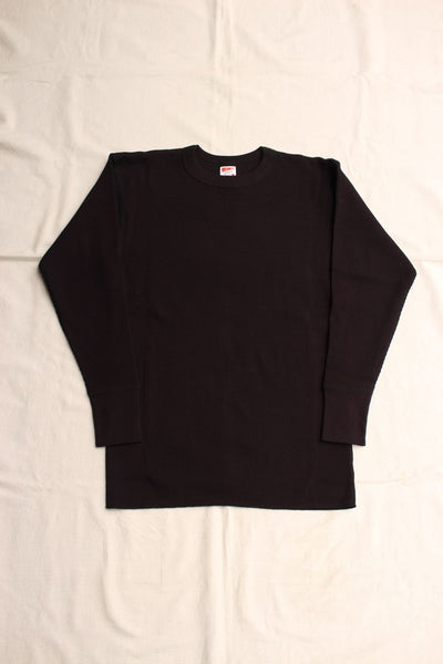 FREEWHEELERS / "CREW NECKED THERMAL" LONG SLEEVE SHIRT (#2435003,BLACK)