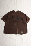 COLIMBO / DOOLITTLE BASEBALL SHIRT "HELL CATS" ( ZA-0304,DEEP BROWN)