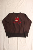 FREEWHEELERS / "Devil Dog" DOUBLE V SWEAT SHIRT (#2534003,CHARCOAL BLACK × SOOT BLACK)