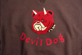FREEWHEELERS / "Devil Dog" DOUBLE V SWEAT SHIRT (#2534003,CHARCOAL BLACK × SOOT BLACK)