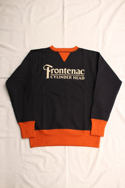 FREEWHEELERS / "Frontenac" SWEAT SHIRT (#2334006,JET NAVY × BLAZE ORANGE)