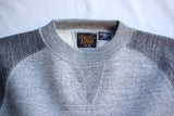 FREEWHEELERS / "HARPER HOT IRONS V8" FREEDOM SLEEVE DOUBLE V SWEAT SHIRT (#2534006,MIX GRAY × GRAINED CHARCOAL GRAY)