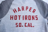 FREEWHEELERS / "HARPER HOT IRONS V8" FREEDOM SLEEVE DOUBLE V SWEAT SHIRT (#2534006,MIX GRAY × GRAINED CHARCOAL GRAY)