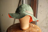 FREEWHEELERS / "HAT,REVERSIBLE,SUN" U.S. ARMY SUN HAT ( #2427001,OLIVE GREEN × INDIAN ORANGE)