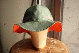 FREEWHEELERS / "HAT,REVERSIBLE,SUN" U.S. ARMY SUN HAT ( #2427001,OLIVE GREEN × INDIAN ORANGE)