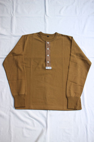 FREEWHEELERS / HENLEY NECK LONG SLEEVE SHIRT (#2435001,OLIVE DRAB)