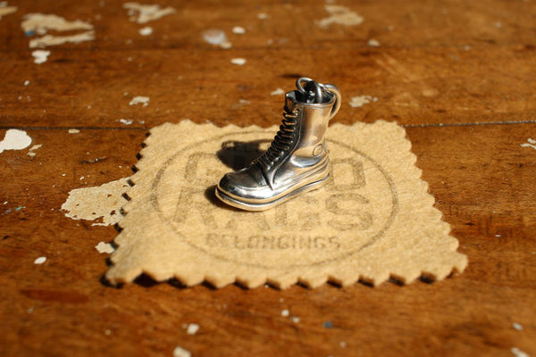 BO'S GLAD RAGS / Heritage Boot-Head Charm "Hunter" (A25-03,STERLING SILVER)