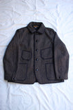FREEWHEELERS / "LONGSHOREMAN" WINTER WORKER JACKET (#2531014,GRAINED BLACK STRIPE × BLACK)