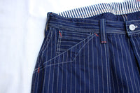 FREEWHEELERS / "LONGSHOREMAN" OVERALLS (#2412001,INDIGO WABASH STRIPE)