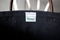 WORKERS / Leather Handle Tote Medium (Navy)