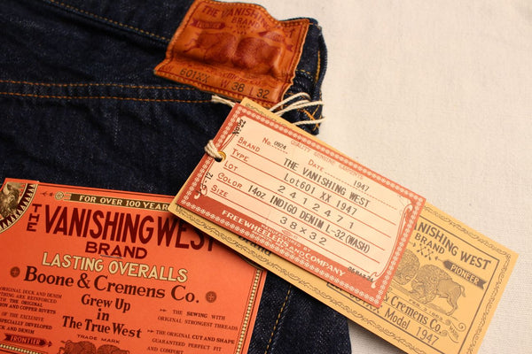 【旧価格/Size 38】FREEWHEELERS / Lot 601 XX 1947 (#2412471,14oz INDIGO DENIM) / WASH