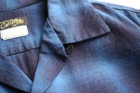 COLIMBO / MODEST OPEN COLLAR SHIRT "INDIGO OMBRE CHECK" (ZA-0307,BLUISH CHECK)