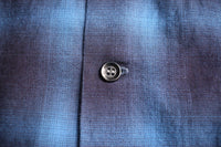 COLIMBO / MODEST OPEN COLLAR SHIRT "INDIGO OMBRE CHECK" (ZA-0307,BLUISH CHECK)