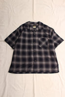 COLIMBO / MODEST OPEN COLLAR SHIRT "INDIGO OMBRE CHECK" (ZA-0307,GRAYISH CHECK)