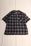 COLIMBO / MODEST OPEN COLLAR SHIRT "INDIGO OMBRE CHECK" (ZA-0307,GRAYISH CHECK)