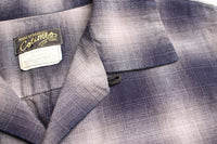 COLIMBO / MODEST OPEN COLLAR SHIRT "INDIGO OMBRE CHECK" (ZA-0307,GRAYISH CHECK)