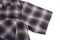 COLIMBO / MODEST OPEN COLLAR SHIRT "INDIGO OMBRE CHECK" (ZA-0307,GRAYISH CHECK)