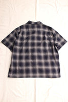 COLIMBO / MODEST OPEN COLLAR SHIRT "INDIGO OMBRE CHECK" (ZA-0307,GRAYISH CHECK)