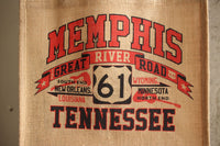 BO'S GLAD RAGS / "Memphis, Tennessee" Late 1960s Jute Picnic Tote (PB23-01)