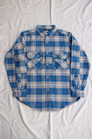 FREEWHEELERS / "NOMAD" WORK SHIRT (#2433001,VENETIAN BLUE × GRAY × OFF-WHITE × EGG YELLOW)