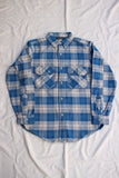 FREEWHEELERS / "NOMAD" WORK SHIRT (#2433001,VENETIAN BLUE × GRAY × OFF-WHITE × EGG YELLOW)