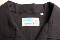 WORKERS / Open Collar Shirt (Black Linen)