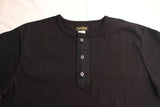 COLIMBO / PRAIRIE DOG L/S HENLEY T-SHIRT (ZA-0438,JET BLACK)