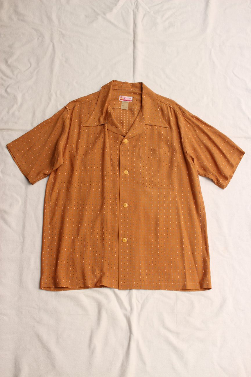 デッドストック　Cushman イエロー ブラック ラガーシャツ M クッシュマン プリントTシャツ ”CUSHMAN” 26606 イエロー - ザ