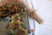 FREEWHEELERS / "SASQUATCH" DOWN JACKET (#2331006,YARN-DYED KHAKI GREEN)