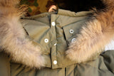 FREEWHEELERS / "SASQUATCH" DOWN JACKET (#2331006,YARN-DYED KHAKI GREEN)