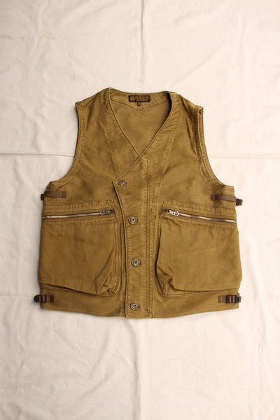 FREEWHEELERS / "SPEED ENGINEER" SLEEVELESS COAT (#2521008,KHAKI)