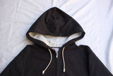 FREEWHEELERS / "THERMAL LINED FULL ZIP HOODIE" DOUBLE FACE (#2534004,SOOT BLACK × OATMEAL)