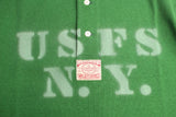 FREEWHEELERS / "U.S. FOREST SERVICE" HENLEY NECKED TYPE SHORT SLEEVE SHIRT (#2425019,TURF GREEN)