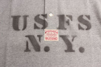 FREEWHEELERS / "U.S. FOREST SERVICE" HENLEY NECKED TYPE SHORT SLEEVE SHIRT (#2425012,MIX GRAY)