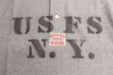 FREEWHEELERS / "U.S. FOREST SERVICE" HENLEY NECKED TYPE SHORT SLEEVE SHIRT (#2425012,MIX GRAY)