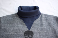 FREEWHEELERS / "U.S.NAVY VF-17 Jolly Rogers" TURTLE NECK SWEAT SHIRT (#2434012,GRAINED CHARCOAL GRAY × OLD NAVY)