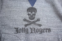 FREEWHEELERS / "U.S.NAVY VF-17 Jolly Rogers" TURTLE NECK SWEAT SHIRT (#2434012,GRAINED CHARCOAL GRAY × OLD NAVY)