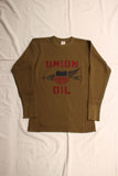 FREEWHEELERS / "UNION OIL" CREW NECKED THERMAL LONG SLEEVE SHIRT (#2435004,OLIVE)