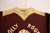 FREEWHEELERS / "USAAF 90TH BG 320TH BSQ JOLLY ROGER" ATHLETIC SWEAT SHIRT (#2434011,OLD BROWN × DRY BEIGE)