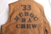 FREEWHEELERS / "MUROC RACING ASSOCIATION" WINTER AVIATORS' VEST (#2331010,SEPIA BROWN)