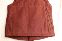 FREEWHEELERS / WINTER AVIATORS' VEST (#2331009,RED BROWN)