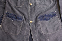 FREEWHEELERS / "KING SNIPE" JACKET (#1921010,NAVY IRONCLAD STRIPE × INDIGO WABASH STRIPE)