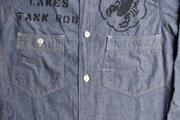 FREEWHEELERS / ENGINEER SHIRT "The LAKES" Sweet Sixteen (#1833006,INDIGO CHAMBRAY)